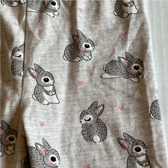 H&M bunny & hearts print leggings 9-12 months - Picture 2 of 6